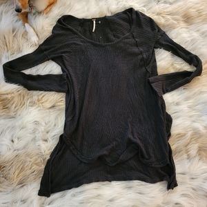 Free People Waffle Knit Long Sleeve